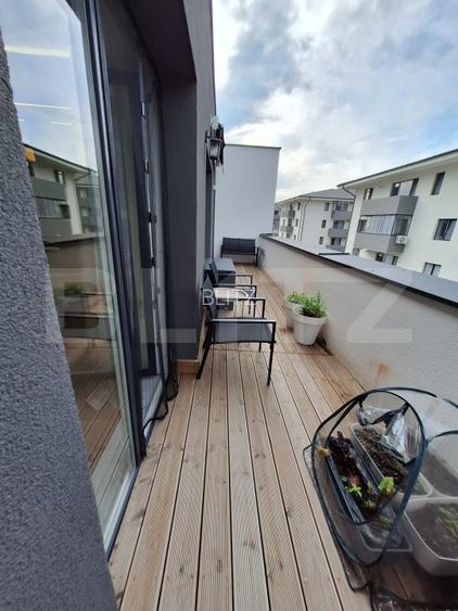 Apartament 2 camere Lux, ultrafinisat, mobilat complet, terasa 12mp, la cheie. - 11