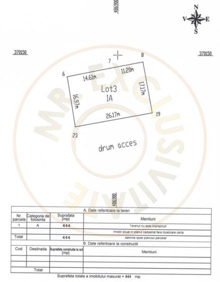 Teren 500 mp intravilan Smeura Stoenari - 4 loturi - 6