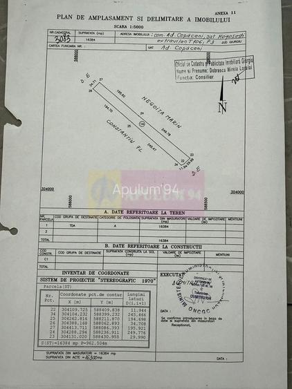 Teren 16.300 mp Mogoșești, investiție și parcelare | Adunatii Copaceni - 2