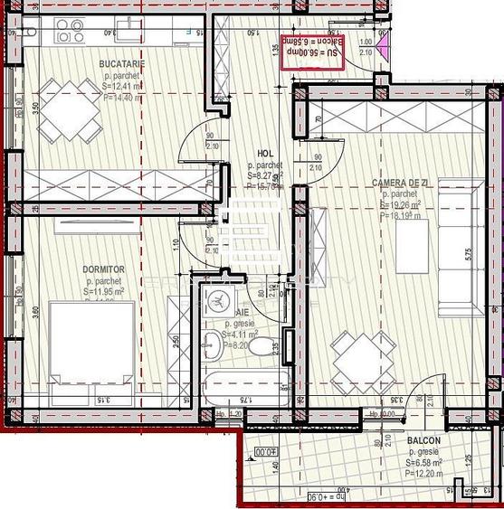Apartament 2 camere | Etaj 1 | 56 mp utili  | Șelimbăr – Zona Unirii - 1