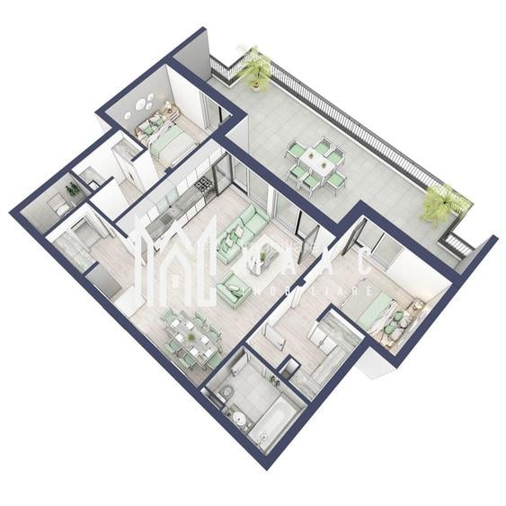 Penthouse 3  camere | Etaj 4 | Balcon 45.6 mp | Turnisor - 4