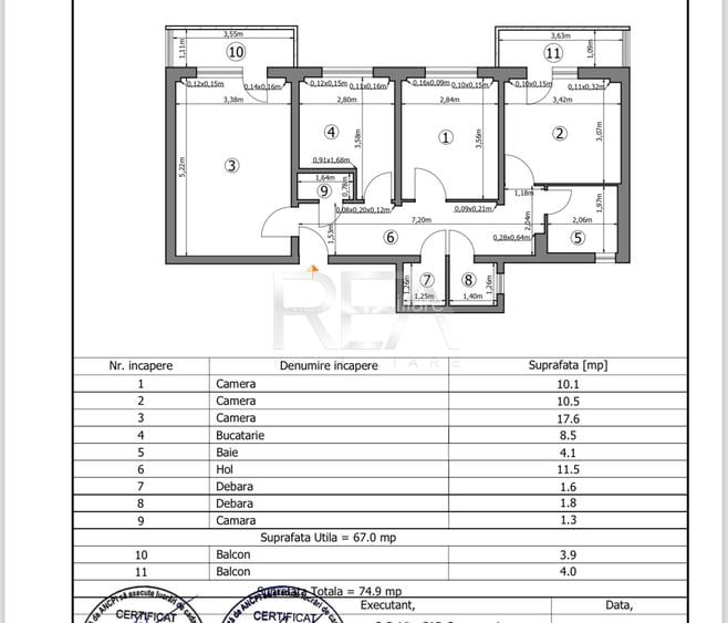 3 camere- Decomandat- Calea Rahovei - 9