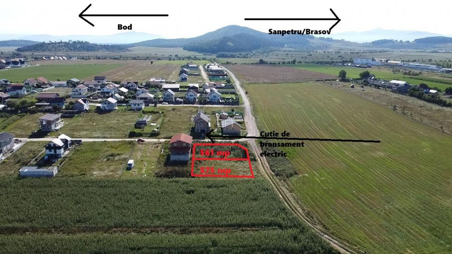 Teren intravilan 1.136 mp, 2 parcele alipite, Bod – utilitati la poarta - 6