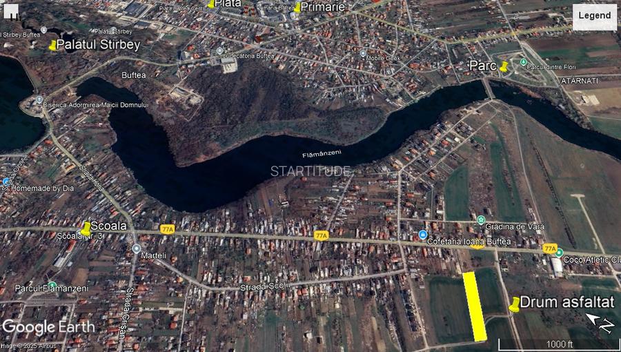 Teren intravilan 5192mp, 70m de asfalt/ apa/ canalizare/ gaz/ curent - 3