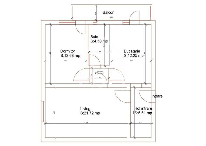 Apartament de vanzate in Sibiu cu 2 camere mobilat, bloc cu lift - 2