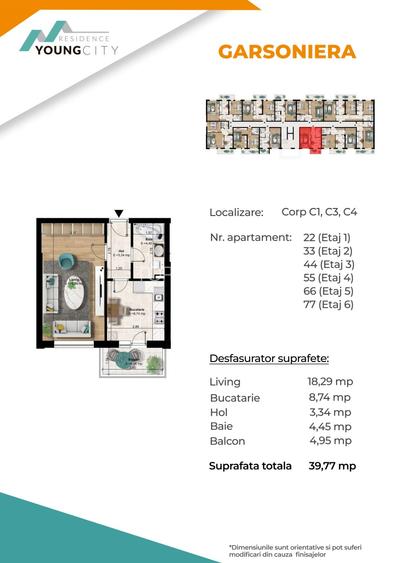 Garsoniera decomandata, spatioasa, bloc nou, metrou Berceni - 6 min. - 4