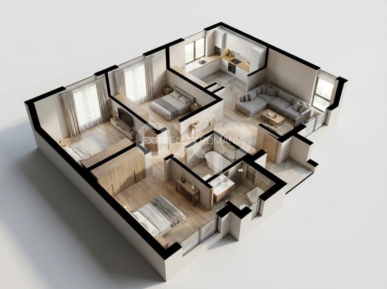 TVA inclus | Case PARTER 4 camere Trivale | Teren 465 mp | Util 120 mp - 2