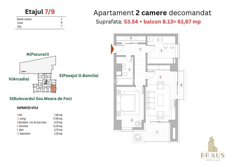 Apt 2 cam 61mp - Detalii premium, arhitectură modernă și poziție ideală - 2