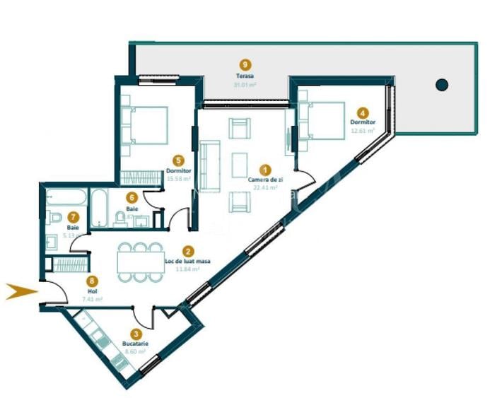 Apartament 3 camere de vanzare in Intre Lacuri, Cluj Napoca - 15