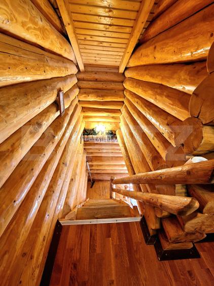  Cabana din lemn rotund, 140 mp utili, 1000mp teren – zona turistica Marisel - 7