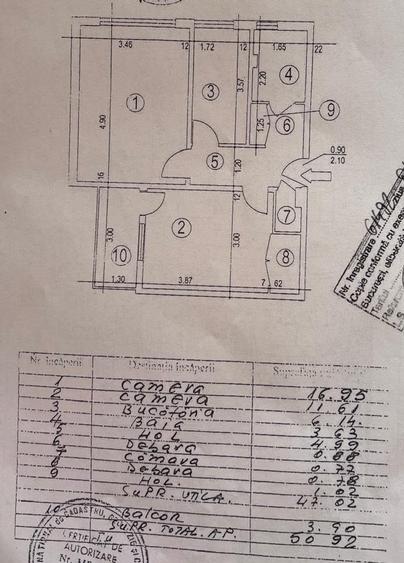 Brancoveanu-Vatra Dornei-Apartament de 2 camere-decomandat