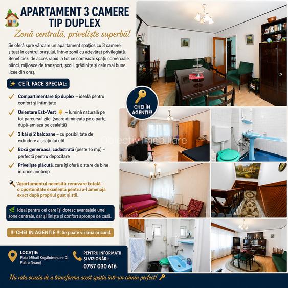 Apartament 3 camere ETAJ 2 /2 bai/2 balcoane/83 mp CENTRU - 12