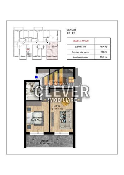 2 camere Bloc Nou P+4 cu Încălzire în Pardoseală, metrou Teclu - 2
