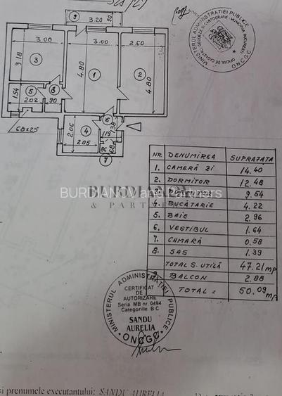 Apartament cu 3 camere - Metrou Nicolae Grigorescu - 50.9 mp total - 3
