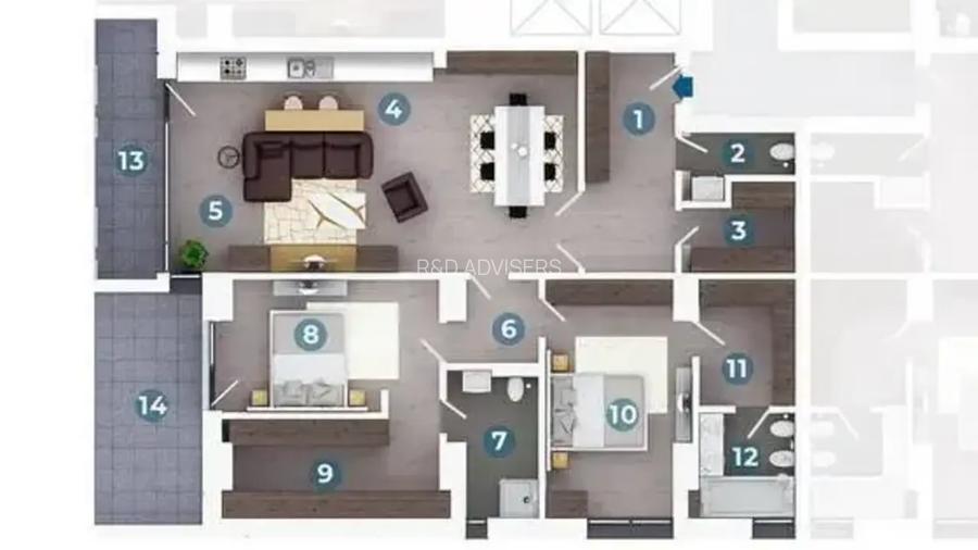 View excelent | 3 camere | Parcul Verdi-Floreasca! - 13