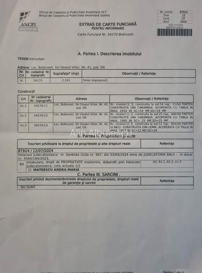 Teren intravilan 2100mp + casa + anexe 29.000 euro - 5