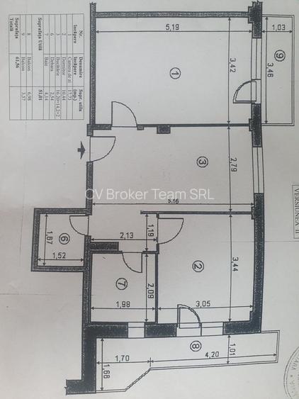 Tineretului 2 cam dec, et 3/8, 2 balcoane, bloc 1980, 62 mp total - 2