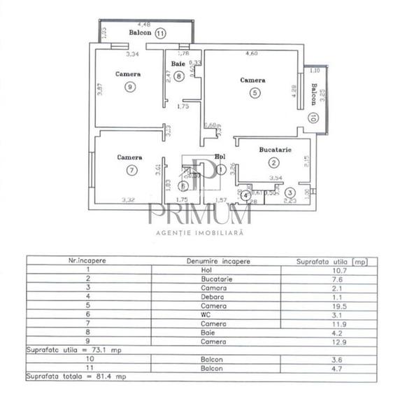 BUCOVINA - ETAJ 2 - RENOVAT - 3 CAMERE - 2 BAI - 2 BALCOANE - CENTRALA PROPRIE - - 15