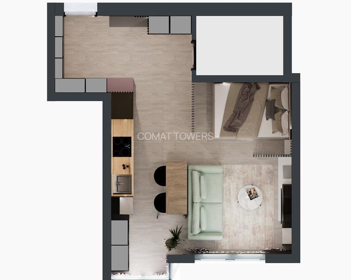 Apartament 1 Cameră | 42 mp | Complex Comat Towers - 5
