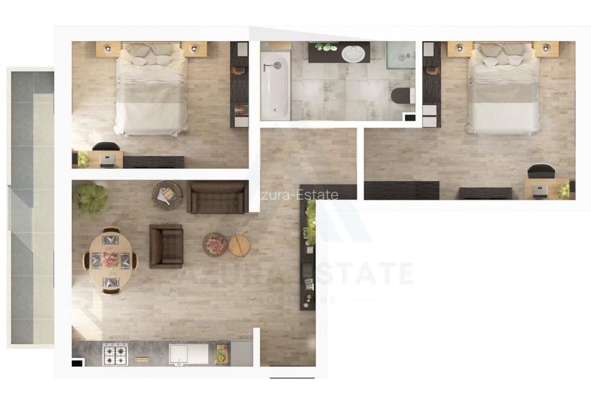 Apartament premium 61.2 mp utili 3 camere balcon 7.8 mp pe Dna Stanca - 9