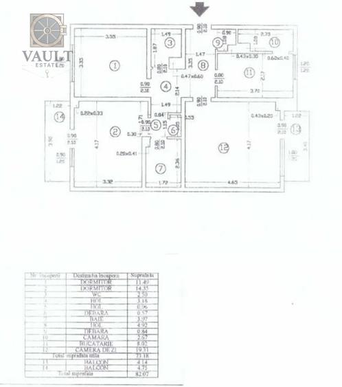 Apartament 3 camere - 2 balcoane - Rahova - 1
