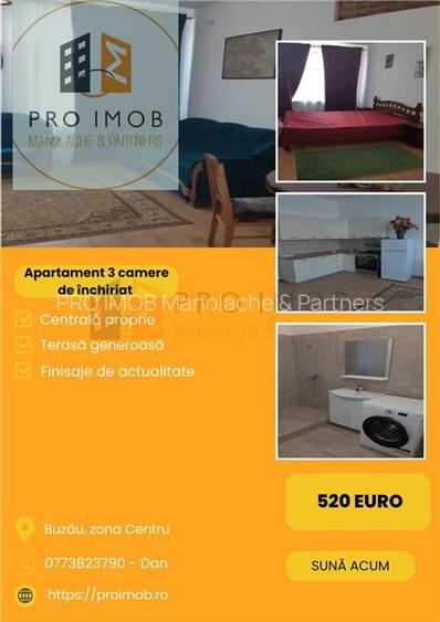 Apartament 3 camere cf 1 decomandat zona Centru - 2