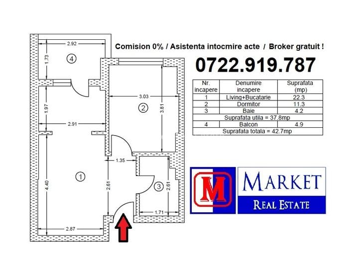 Apartament 2 camere (tip studio) - Metrou Berceni - 6