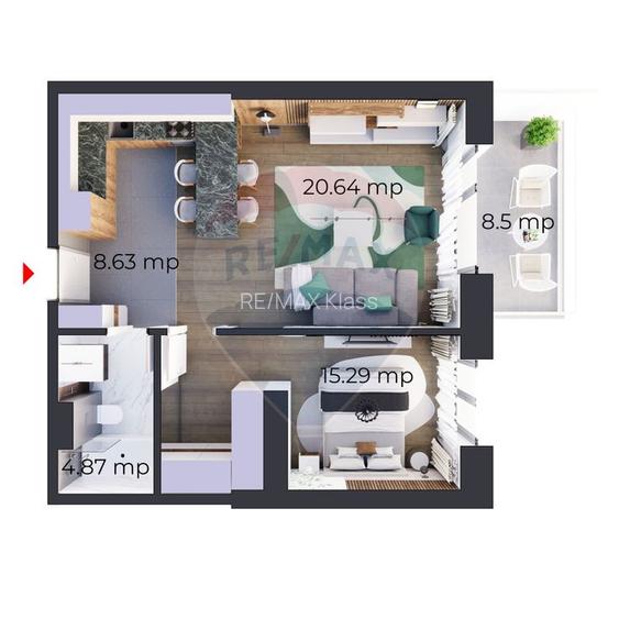 Apartament Premium cu 2 Camere cu terasa - 4