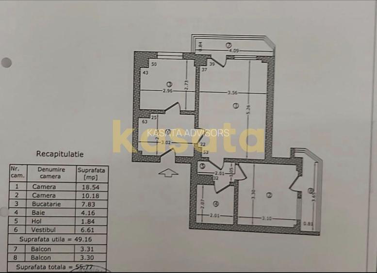 Apartament 2camere 56mp1982| Metrou/Obor | Complet mobilat | 2Balcoane - 11