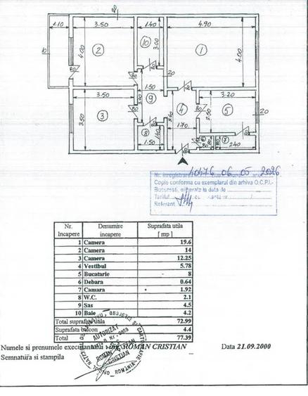 Brancoveanu - Secuilor Aprtament 3 camere hol H - 8