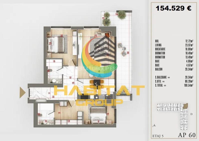 Apartament 3 camere, zonă liniștită, aproape de parc - 6