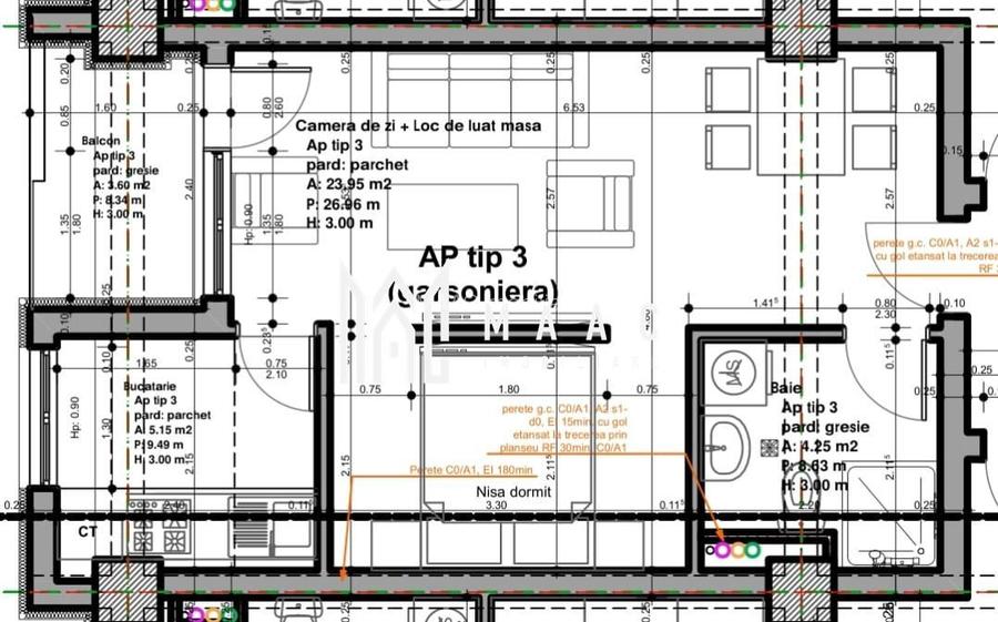 Apartament | 1 cameră |  50,95 MPU  | Balcon |  Veterani - 1