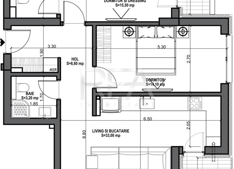 3 camere 94,80 mp Ultracentral - Mosilor la 8 min Metrou - 6