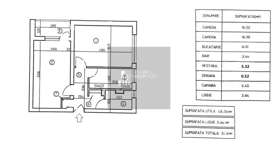 Apartament 2 camere decomandat 52mp Emil Racovita / Aparatorii Patriei - 2