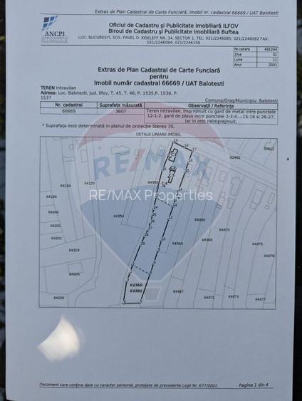 Teren intravilan de inchiriat  - 3.600mp Șoseaua Unirii – Balotești - 2
