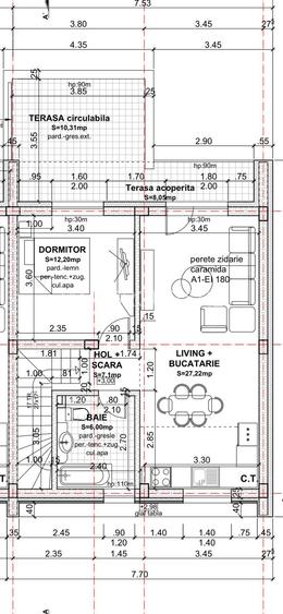 Apartament cu 2 camere si TERASA MARE, etaj 1 - 15 min' distanta de Piata Luica - 4