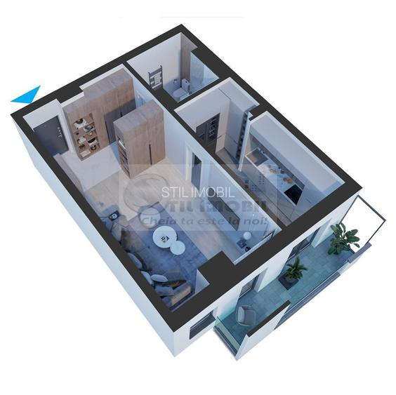 Apartament o camera - Nicolina - Bloc nou - 6