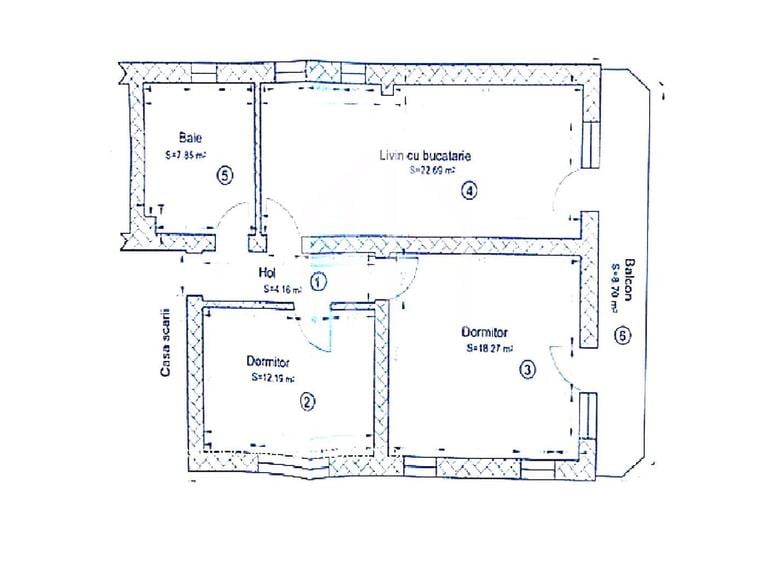 Apartament cu 3 camere, 65mp utili+balcon (8mp), parcare, Turnisor - 1