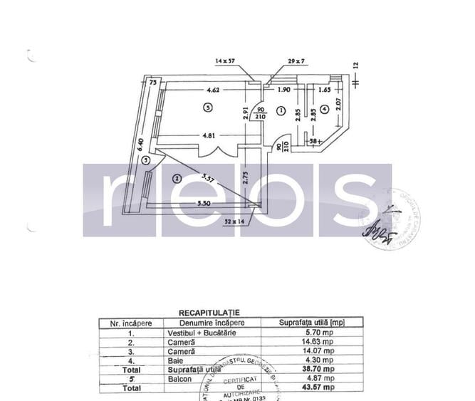 VANZARE Apartament 2 Camere Centrul Vechi - OPORTUNITATE RARA - 44mp - 15