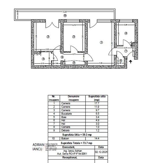 Apartament 3 camere , Titan - Alba  - 11