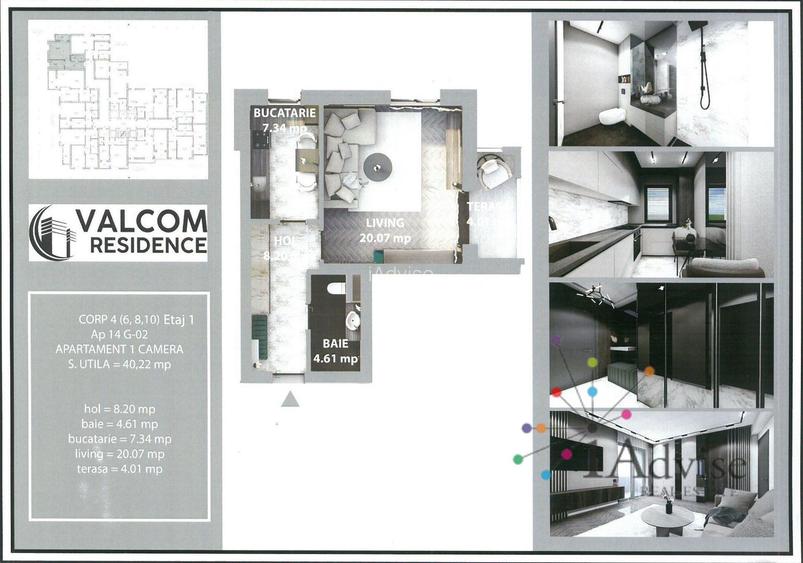Valcom Residence Bartolomeu, Garsoniera, terasa 4.01, Comision 0% - 7