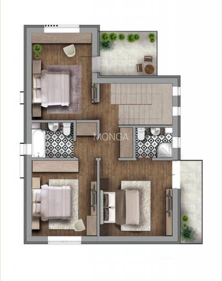 Casa 4 camere 120mp | 0 comision | Corbeanca Cantonului | finisaje la alegere - 4