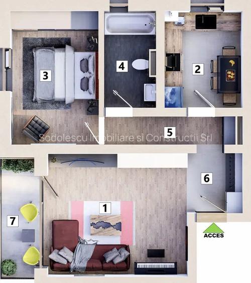 Apartament 2 camere cu loc de parcare inclus - 14