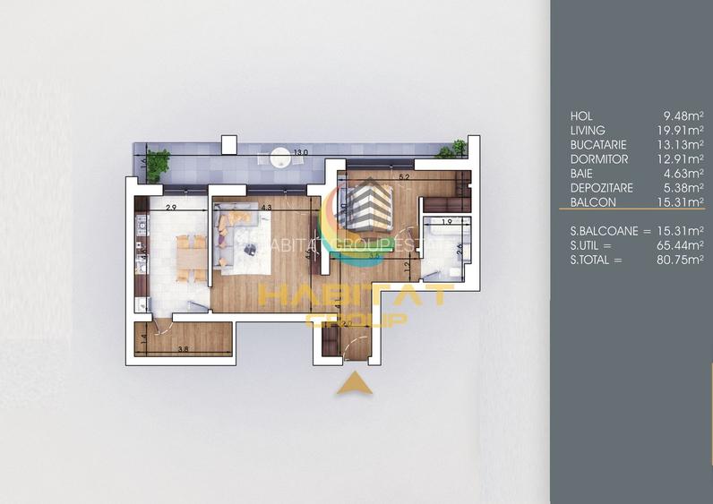 Apartament 2 camere - 8 min de metrou N.Teclu - 1