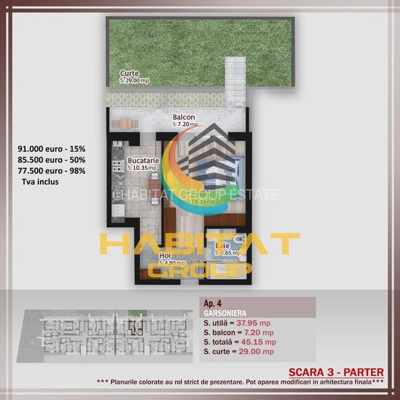 Pallady-Garsoniera cu gradina, confort și stil &icirc;n bloc nou - 8