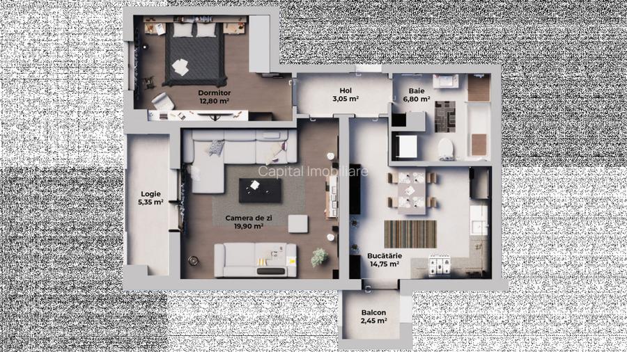 Comision 0%! Apartament cu 3 camere, 63mp utili!!! - 2