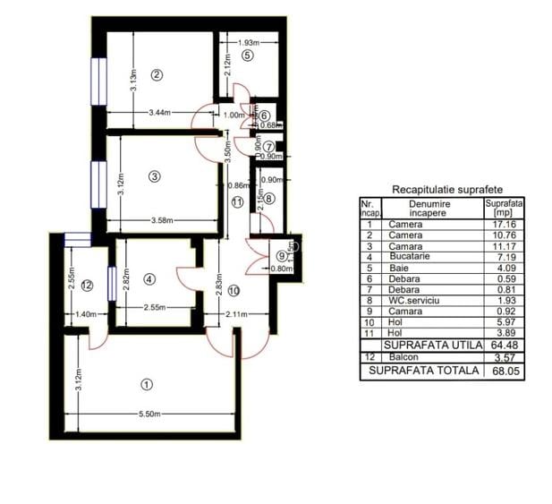 Ghencea-Strada Sergent Gheorghe Latea-Apartament 3 camere - 3