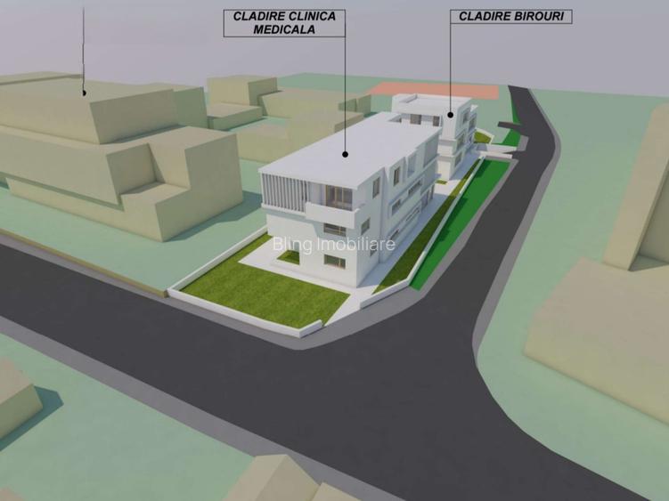 Teren 1166mp, proiect Clinica si Birouri, Gruia  - 3