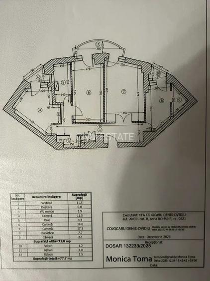3 Camere et.4/10 An constructie 1989 Zona Crangasi - Stadionul Giulesti - 13