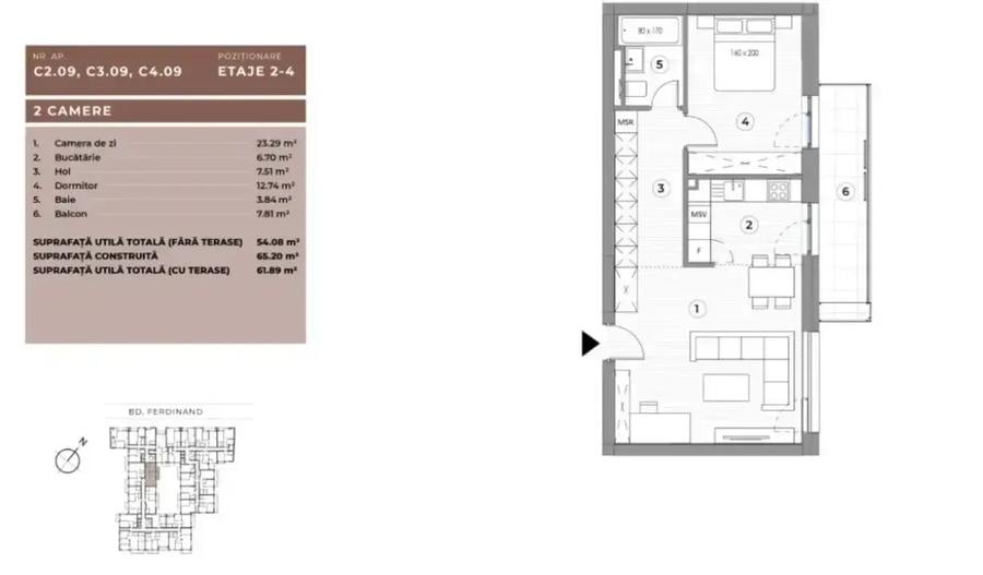 Apartament Lux 2 Camere Ferdinand I Central I Investitie - 9